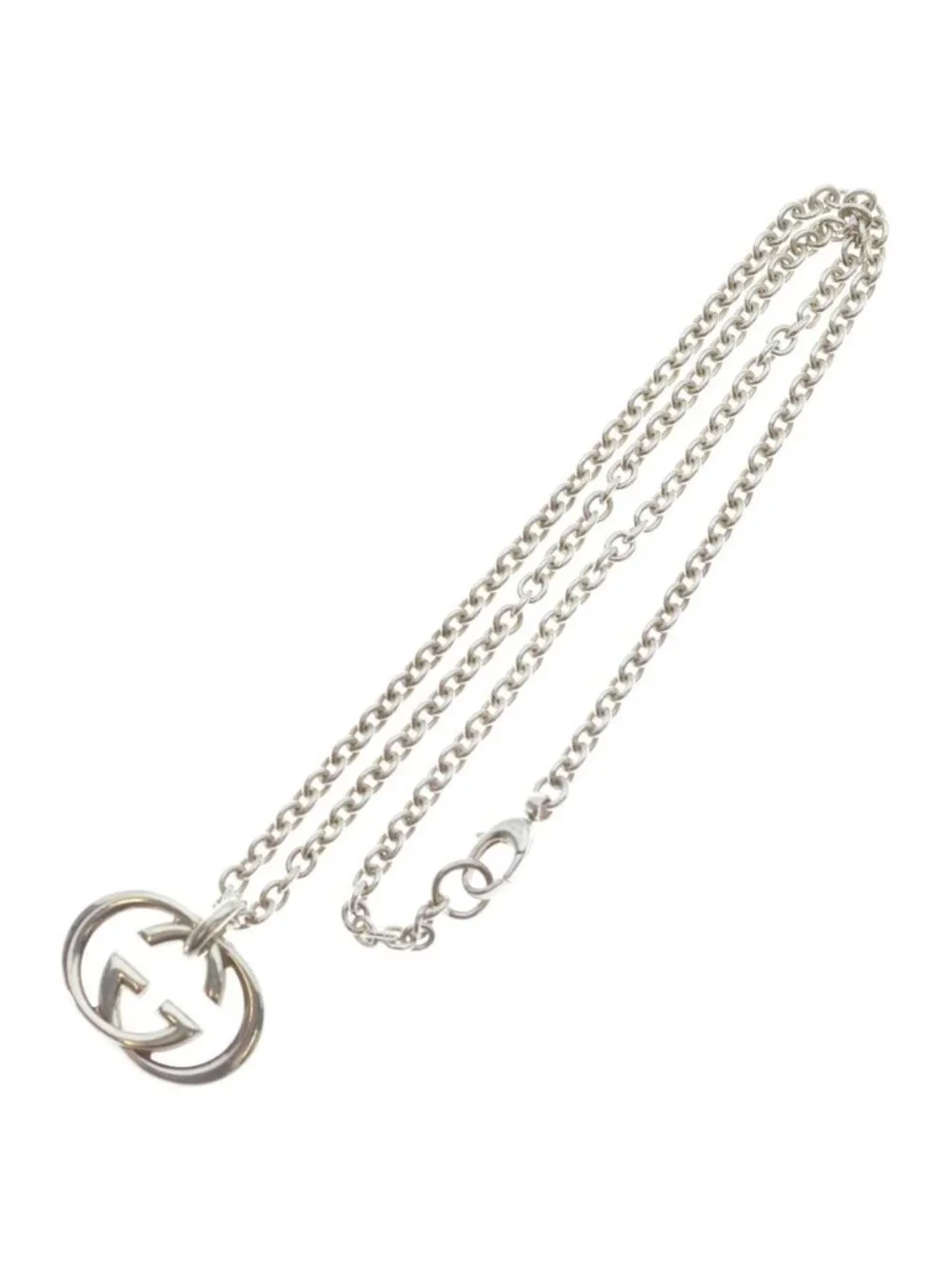 Gucci Interlocking GG Pendant Silver